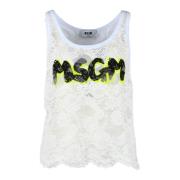 Msgm Bomullstopp White, Dam