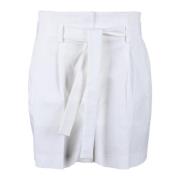 Eleventy Casual Denim Blend Shorts White, Dam