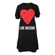 Love Moschino Bomullsklänning för kvinnor Black, Dam