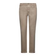 Brunello Cucinelli Beige Stretch Denim Straight-Leg Jeans Beige, Herr