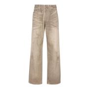 Balmain Löst sittande beige denim jeans Beige, Herr