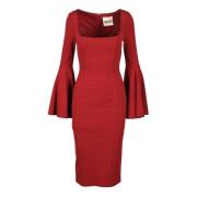 Aniye By Elegant Klänning i Polyester Elastan Blandning Red, Dam