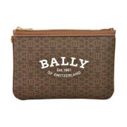 Bally Brun Clutch med Signatur Dammpåse Brown, Dam