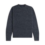 Fred Perry Blå Boucle Crew Neck Sweater Blue, Herr