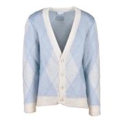 Family First Mjuk Mohair Blend Cardigan Blue, Herr