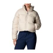 Columbia Modern Cropped Pufferjacka för Kvinnor White, Dam