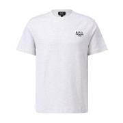 A.p.c. Mjuk Bomull Logo T-shirt Gray, Dam