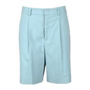 RED Valentino Linne Bomull Bermuda Shorts Blue, Dam