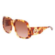 Longchamp Brun Acetat Solglasögon Kategori-2 Brown, Dam