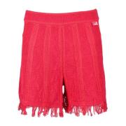 Love Moschino Bomull Nylon Shorts Red, Dam