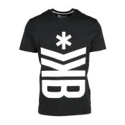 Bikkembergs Vit T-shirt för män Black, Herr