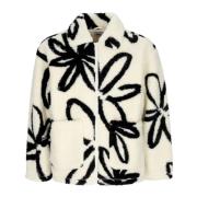 Obey Sherpa Fodrad Dragkedja Jacka Multi White, Herr