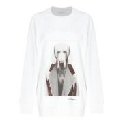 Max Mara Vit Sweatshirt White, Dam