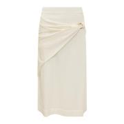 Jil Sander Kjol - Gonne White, Dam