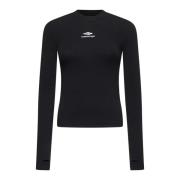 Balenciaga Svart Ski Långärmad T-shirt Black, Dam