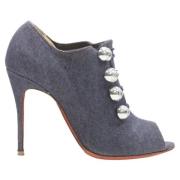 Christian Louboutin Pre-owned Pre-owned Denim stvlar Blue, Dam