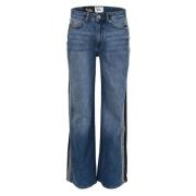 DNM Pure Retro-chic wide leg jeans Blue, Dam