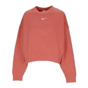 Nike Essentials Collection Crewneck Fleece Oversize Sweatshirt Brown, ...