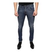 Dolce & Gabbana Logo Skinny Denim Jeans Mörkblå Blue, Herr