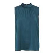 Saint Tropez Elegant Aileensz Top Bluser i Reflecting Pond Blue, Dam