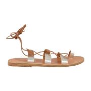 Ancient Greek Sandals Lädersandaler Gray, Dam