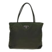 Prada Vintage Pre-owned Tyg prada-vskor Green, Dam