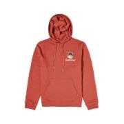 Barbour Rävhuvud Hoodie Sweatshirt Red, Herr