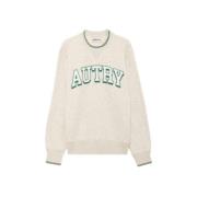 Autry Vintage Amerikansk College-stil Sweatshirt Beige, Herr