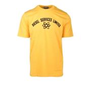 Diesel Bomull Casual T-shirt Yellow, Herr