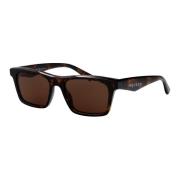 Alexander McQueen Stiliga solglasögon Am0472S Brown, Herr