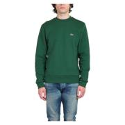 Lacoste Klassisk Croc Embro Sweatshirt Green, Herr