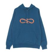 Propaganda Petrol Logo Hoodie Långärmad Sweatshirt Blue, Herr