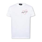 Dsquared2 Tryckt T-shirt White, Herr