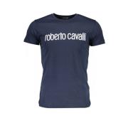 Roberto Cavalli Bl Bomull Herr T-shirt Blue, Herr