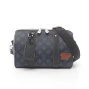 Louis Vuitton Vintage Pre-owned Canvas axelremsvskor Black, Dam