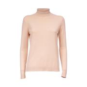 Max Mara Weekend Silke och ull hög hals t-shirt Beige, Dam