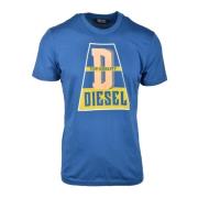 Diesel Bomull Casual T-shirt Blue, Herr