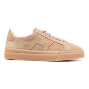 Santoni Läder Sneakers Tillverkade i Italien Beige, Dam