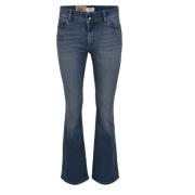 DNM Pure Flare jeans i smutsblå denim Blue, Dam