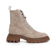 Hogan Beige Mocka Ankelboots Beige, Dam