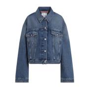 Acne Studios Mid Blue Denim Jacket Blue, Dam