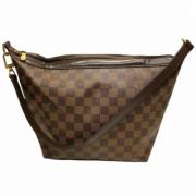 Louis Vuitton Vintage Pre-owned Tyg axelremsvskor Brown, Dam