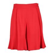 L'Autre Chose Elegant Acetat Viskos Shorts Red, Dam