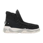 Mou Rhinestone Eskimo Trainer Sneakers Black, Dam