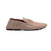 Dolce & Gabbana Croco Driver Moccasins Brown, Herr