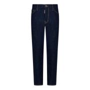 Dsquared2 Slim-Fit Mörk Sköljtvätt Jeans Blue, Herr