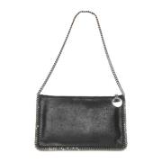 Stella McCartney Eco Shaggy Clutch med Metallkedja Black, Dam