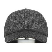 Brunello Cucinelli Chevron Baseball Cap Anthracite Gray, Dam