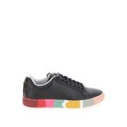 Paul Smith Swirl Läder Sneakers i Svart Black, Dam