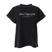 Karl Lagerfeld Karl Signature Tshirt Black, Dam